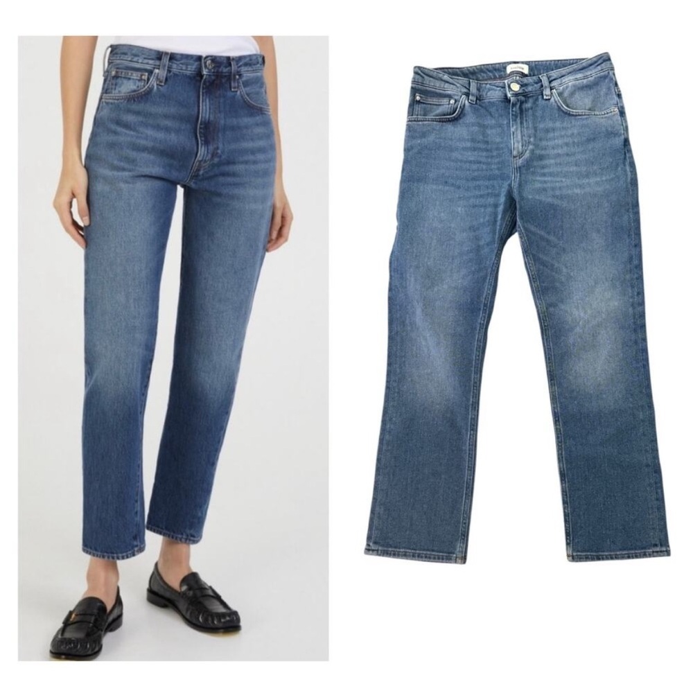 Toteme Straight Jeans Blue Denim Ankle Women’s Size 29 27” Inseam EUC